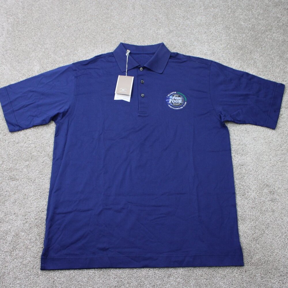 2009 Final Four Polo Shirt NWT Mens Large Blue Cutter & Buck Signature Deadstock